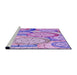 Sideview of Machine Washable Transitional Blossom Pink Rug, wshpat768pur