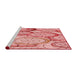 Sideview of Machine Washable Transitional Red Rug, wshpat768rd
