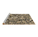 Sideview of Machine Washable Transitional Chocolate Brown Rug, wshpat769brn