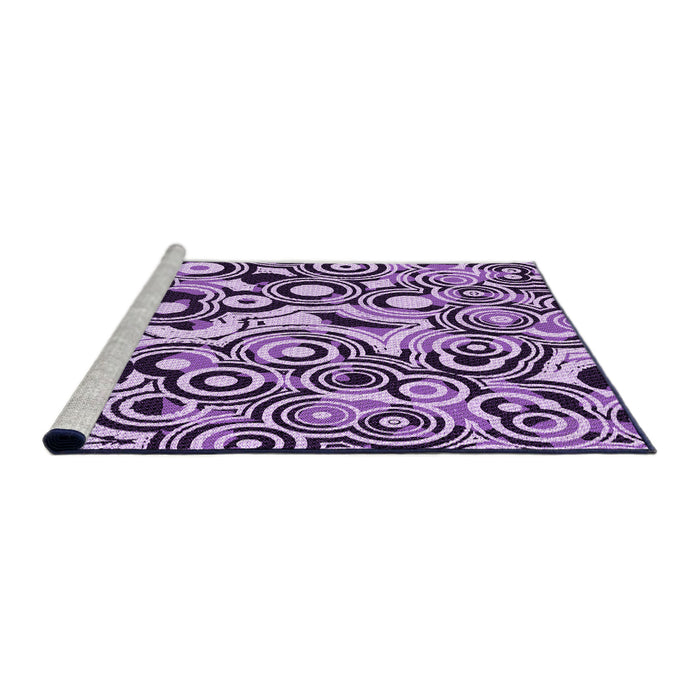 Sideview of Machine Washable Transitional Purple Rug, wshpat769pur