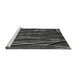 Sideview of Machine Washable Transitional Gray Rug, wshpat77gry