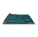 Patterned Dark Turquoise Green Rug, pat77lblu