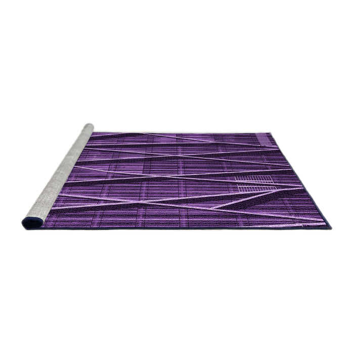 Machine Washable Transitional Dark Purple Rug in a Bedroom, wshpat77pur