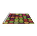 Sideview of Machine Washable Transitional Carbon Red Rug, wshpat770brn