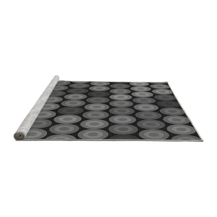 Sideview of Machine Washable Transitional Gray Rug, wshpat770gry