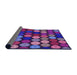 Thickness of Patterned Dark Magenta Purple Rug, pat770pur