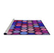 Sideview of Machine Washable Transitional Dark Magenta Purple Rug, wshpat770pur