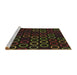 Sideview of Machine Washable Transitional Chocolate Brown Rug, wshpat771brn