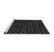 Sideview of Machine Washable Transitional Black Rug, wshpat771gry