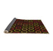 Thickness of Patterned Chocolate Brown Rug, pat771org