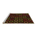 Sideview of Machine Washable Transitional Chocolate Brown Rug, wshpat771org