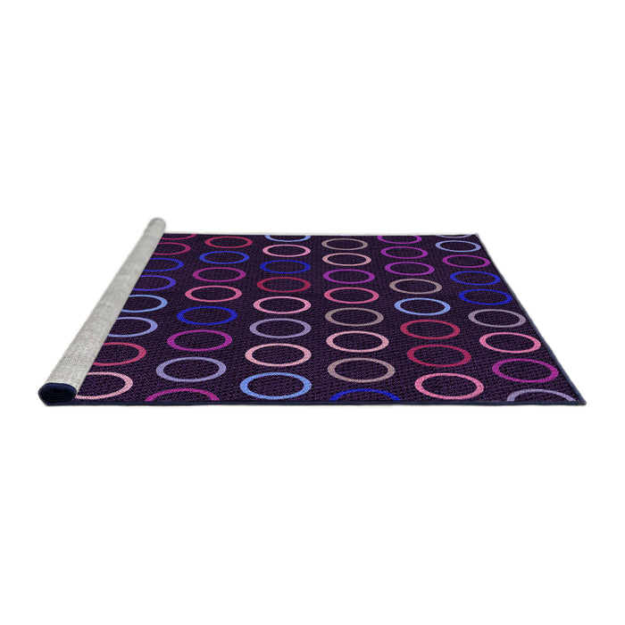 Sideview of Machine Washable Transitional Purple Rug, wshpat771pur