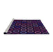 Sideview of Machine Washable Transitional Purple Rug, wshpat771pur