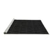Sideview of Machine Washable Transitional Black Rug, wshpat772gry