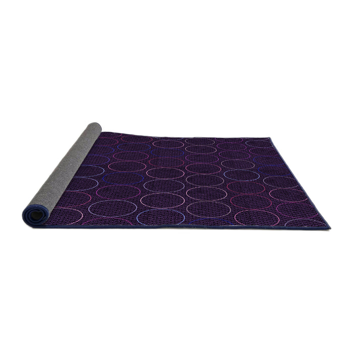 Thickness of Patterned Purple Rug, pat772pur