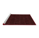 Sideview of Machine Washable Transitional Chocolate Brown Rug, wshpat772rd