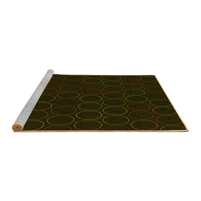 Sideview of Machine Washable Transitional Black Rug, wshpat772yw