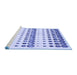 Sideview of Machine Washable Transitional Blue Rug, wshpat773blu