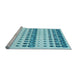 Sideview of Machine Washable Transitional Blue Ivy Blue Rug, wshpat773lblu