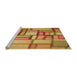 Sideview of Machine Washable Transitional Orange Rug, wshpat775org