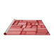 Sideview of Machine Washable Transitional Red Rug, wshpat775rd
