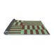 Thickness of Patterned Pastel Green Rug, pat776lblu