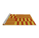 Sideview of Machine Washable Transitional Neon Red Rug, wshpat776yw