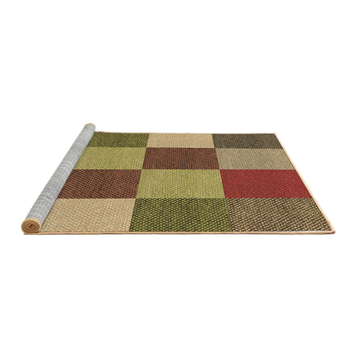 Sideview of Machine Washable Transitional Metallic Gold Rug, wshpat777brn