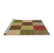 Sideview of Machine Washable Transitional Metallic Gold Rug, wshpat777brn