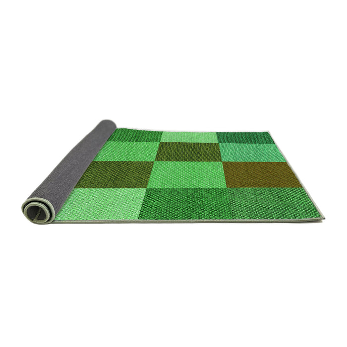 Thickness of Patterned Neon Green Rug, pat777grn