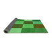 Thickness of Patterned Neon Green Rug, pat777grn