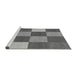 Sideview of Machine Washable Transitional Dark Gray Rug, wshpat777gry