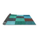 Thickness of Patterned Bright Turquoise Blue Rug, pat777lblu