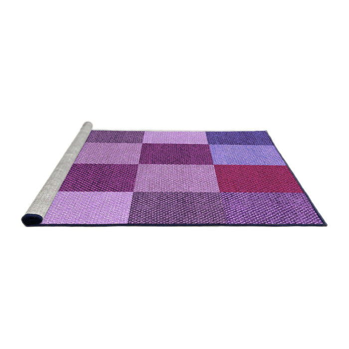 Sideview of Machine Washable Transitional Dark Magenta Purple Rug, wshpat777pur