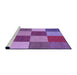 Sideview of Machine Washable Transitional Dark Magenta Purple Rug, wshpat777pur