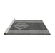 Sideview of Machine Washable Transitional Dark Gray Rug, wshpat778gry