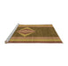Sideview of Machine Washable Transitional Saddle Brown Rug, wshpat778org