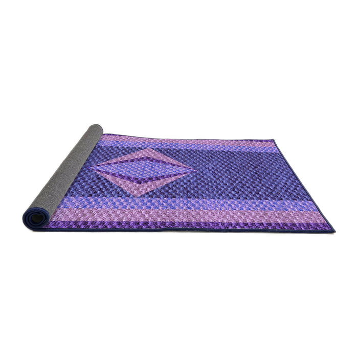 Thickness of Patterned Amethyst Purple Rug, pat778pur