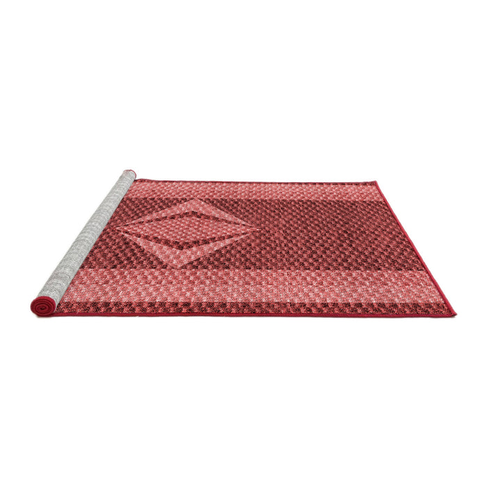 Sideview of Machine Washable Transitional Red Rug, wshpat778rd