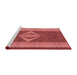 Sideview of Machine Washable Transitional Red Rug, wshpat778rd