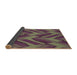 Thickness of Patterned Khaki Green Rug, pat779brn