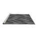 Sideview of Machine Washable Transitional Gray Rug, wshpat779gry