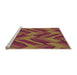 Sideview of Machine Washable Transitional Bright Maroon Red Rug, wshpat779org