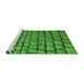 Sideview of Machine Washable Transitional Green Rug, wshpat780grn