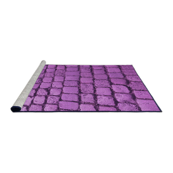 Sideview of Machine Washable Transitional Dark Orchid Purple Rug, wshpat780pur
