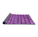 Thickness of Patterned Dark Orchid Purple Rug, pat780pur