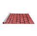 Sideview of Machine Washable Transitional Red Rug, wshpat780rd