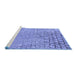 Sideview of Machine Washable Transitional Denim Blue Rug, wshpat781blu