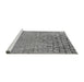 Sideview of Machine Washable Transitional Gray Rug, wshpat781gry