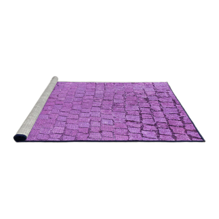 Sideview of Machine Washable Transitional Purple Rug, wshpat781pur